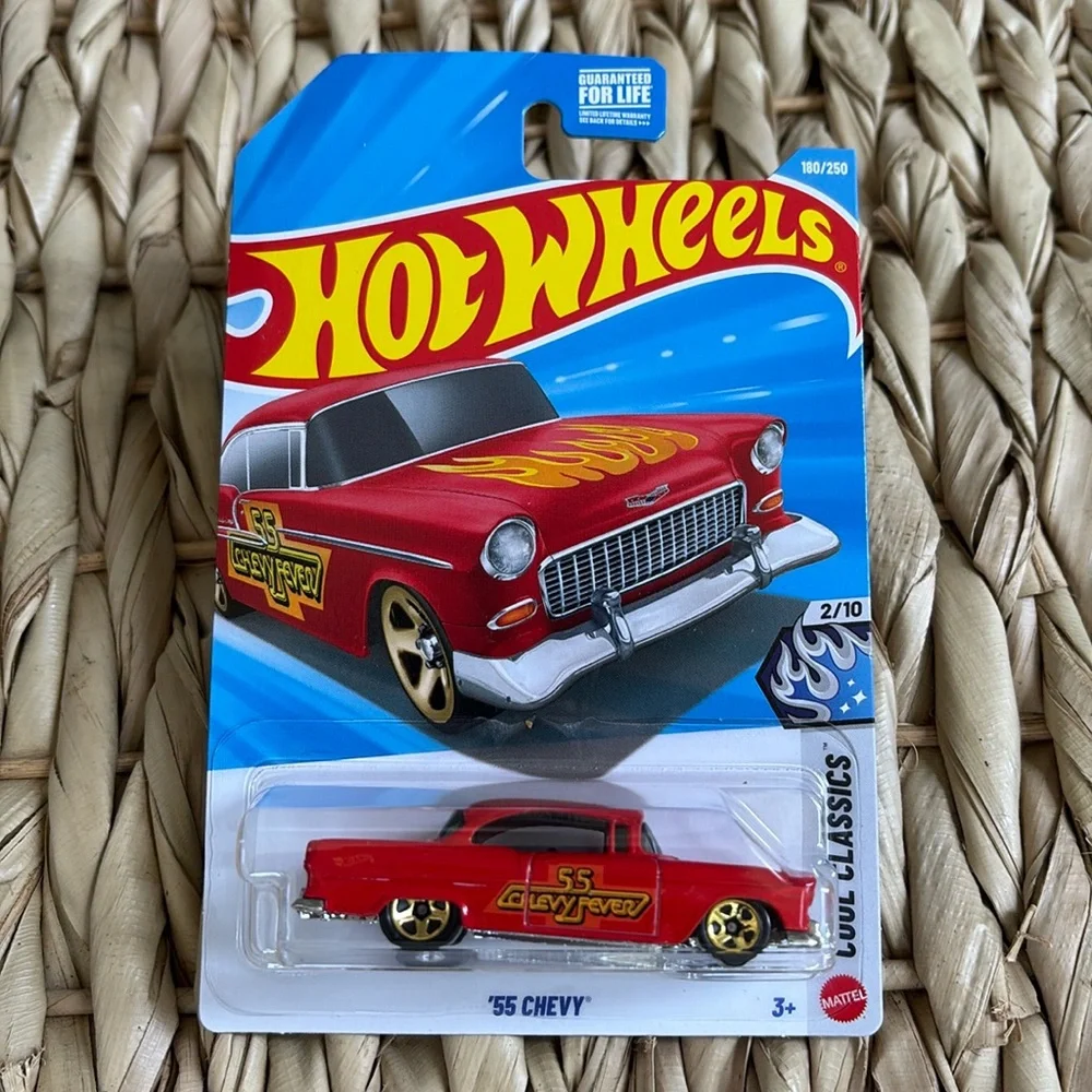 55 Chevy Hot Wheels 1955 Fever Flame Red Chevrolet 50s Car Hotwheels New 2026